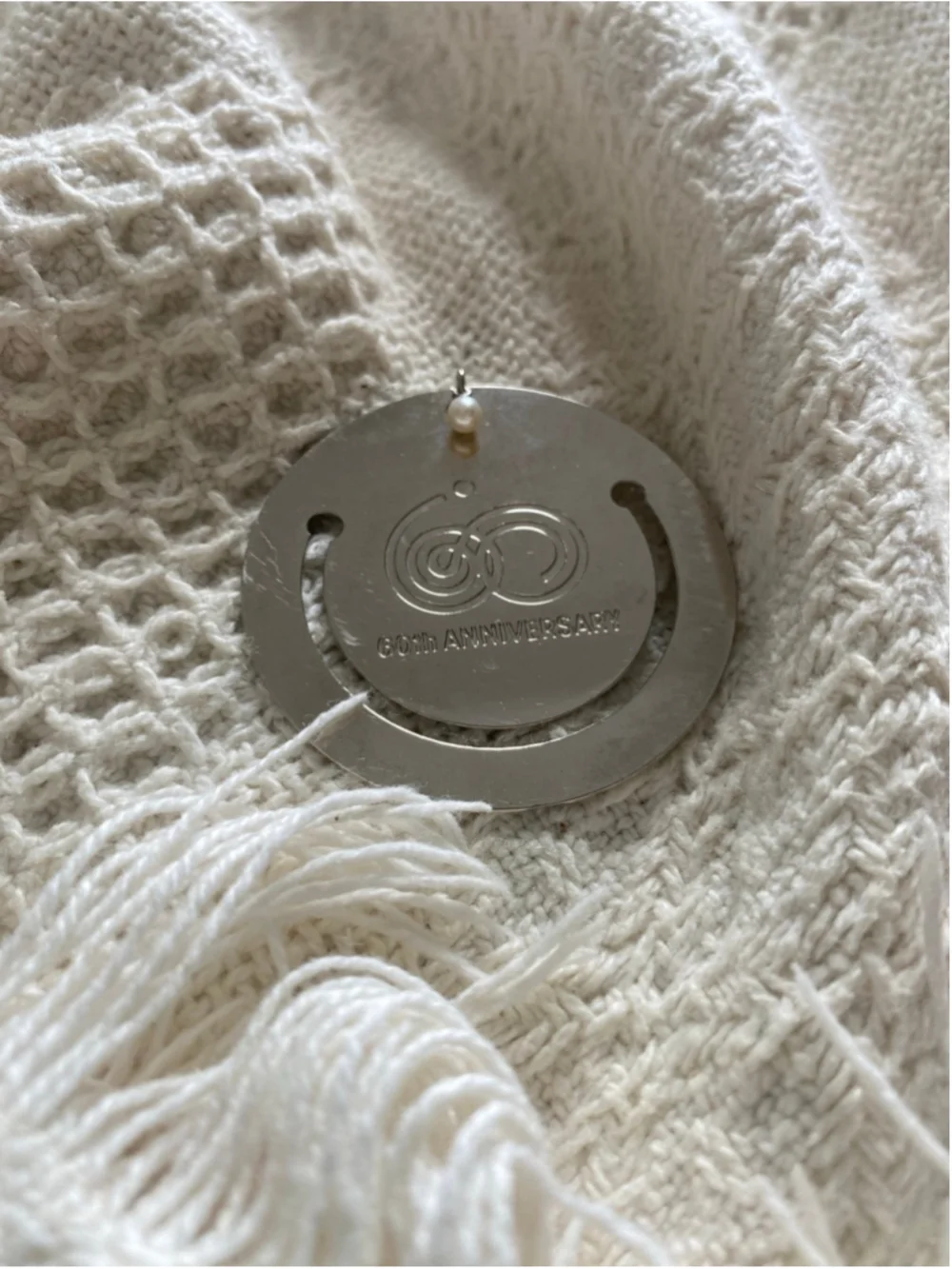 Mikimoto 60th Anniversary Bookmark – Silver with Small Pearl Charm